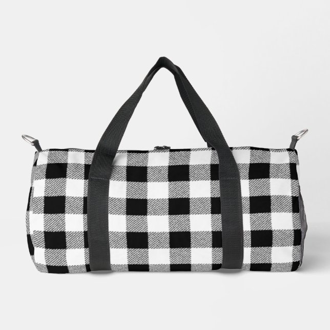 Sac De Sport motif En vichy chèque (noir) (Recto)