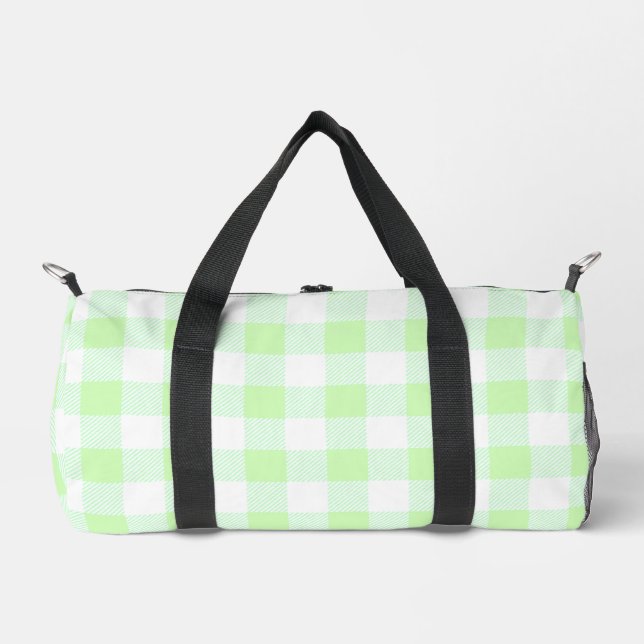 Sac De Sport motif En vichy (vert clair) (Recto)