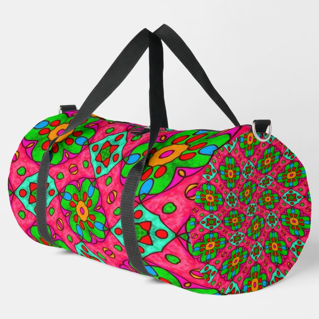 Sac De Sport Motif Fleurs Abstraites uniques (Coin gauche)