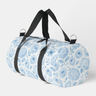 Sac De Sport Motif floral aquarelle bleu blanc