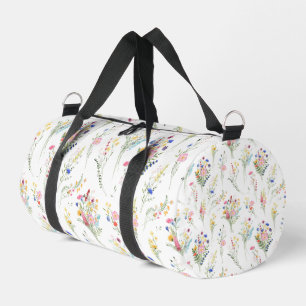 Sac De Sport Motif floral aquarelle de fleurs sauvages