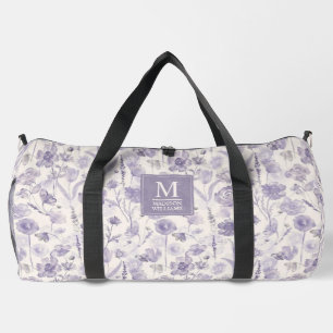 Sac De Sport Motif floral aquarelle lavande violet fleurs