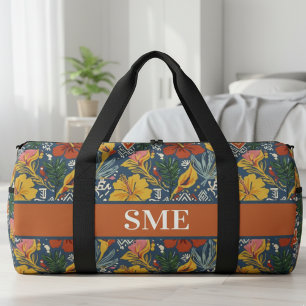 Sac De Sport Motif floral d'hibiscus tropical marine
