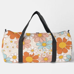 Sac De Sport Motif floral rétro groovy sans couture de margueri