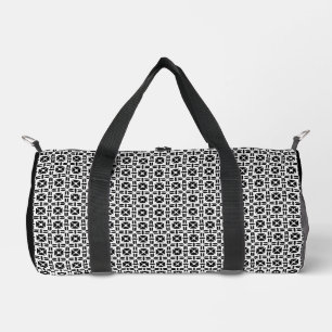 Sac De Sport Motif géométrique élégant noir et blanc