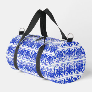 Sac De Sport Motif grec méditerranéen bleu