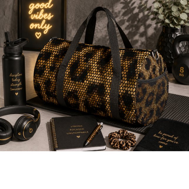 Sac De Sport Motif Léopard Brun Pailleté (Créateur téléchargé)