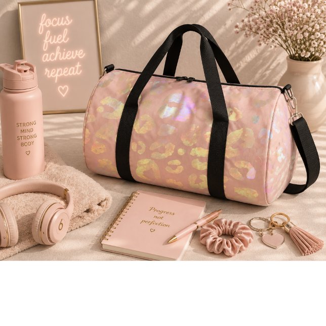 Sac De Sport Motif Léopard Rose Métallisé (Créateur téléchargé)