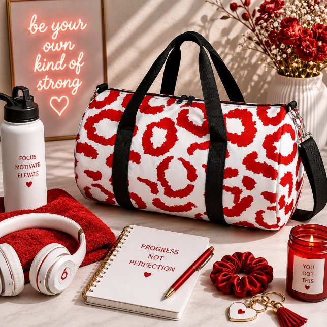 Sac De Sport Motif léopard rouge (Créateur téléchargé)