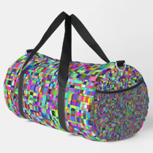 Sac De Sport Motif multicolore de formes de carrés abstraits gr
