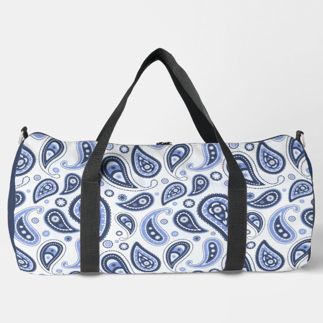 Sac De Sport Motif Paisley Bleu (Recto)
