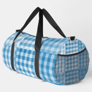 Sac De Sport Motif Patchwork à carreaux bleus Grand