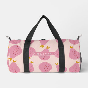 Sac De Sport Motif personnalisé de poire rose, fruit mignon pou