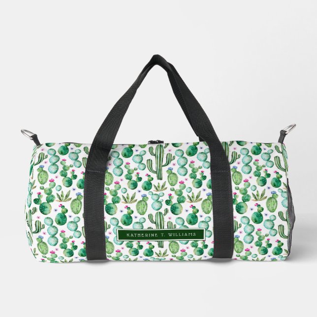 Sac De Sport Motif Plante Cactus aquarelle (Recto)