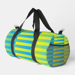 Sac De Sport Motif rayé bleu jaune vert Petit