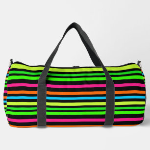 Sac De Sport Motif Rayures Néon