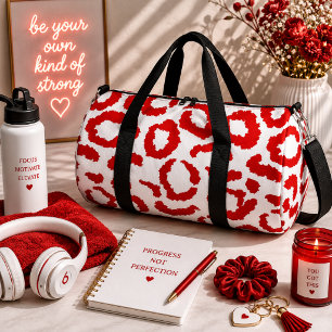 Sac De Sport Motif Red Leopard