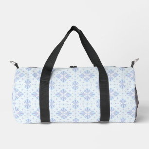 Sac De Sport Motif répétitif floral géométrique bleu pastel