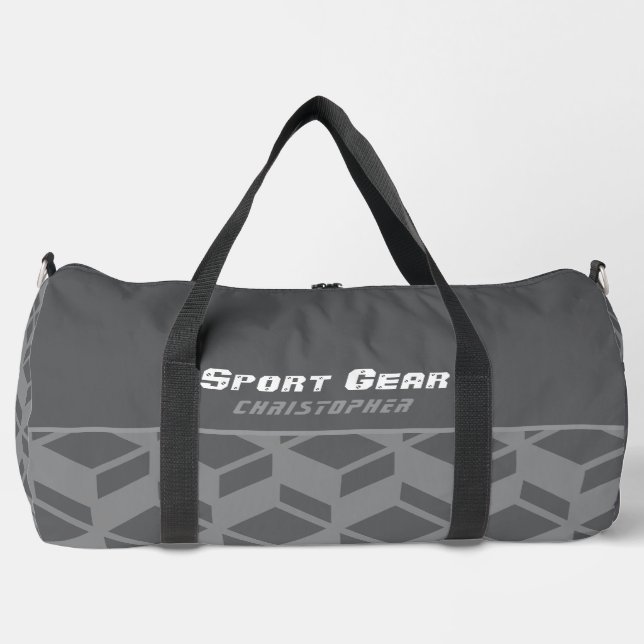 Sac De Sport Motif répétitif moderne gris (Recto)