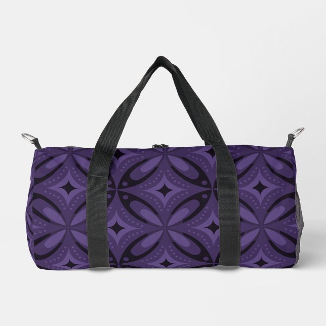 Sac De Sport Motif Rétro de Couleur Violet Foncé (Recto)