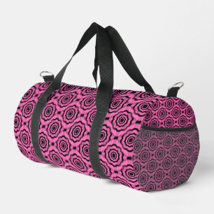 Sac De Sport Motif sans couture de fleurs noires roses