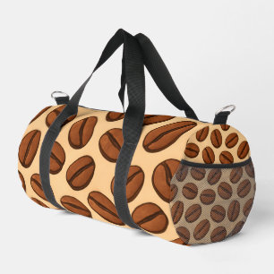 Sac De Sport Motif sans couture de grains de café Café Brun C