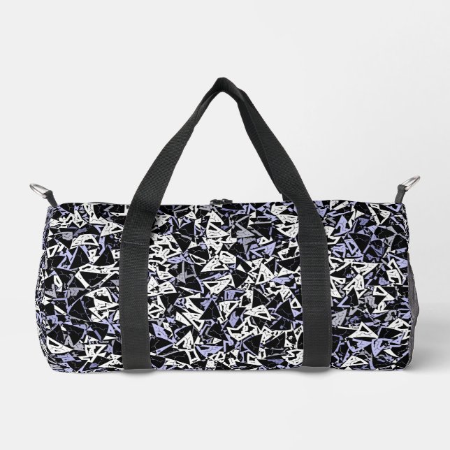 Sac De Sport Motif Triangle Noir Violet Petit (Recto)