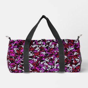 Sac De Sport Motif Triangle Rouge Violet Petit