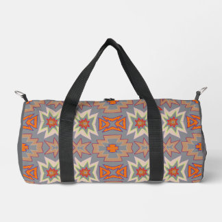 Sac De Sport Motif tribal sud-ouest gris orange