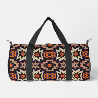 Sac De Sport Motif tribal sud-ouest Orange Noir