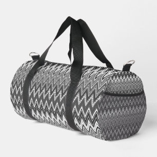 Sac De Sport Motif zigzag géométrique noir et blanc