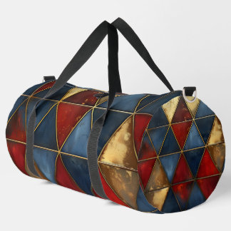 SAC DE SPORT MOTIFS BLUE RED GOLD TRIANGLE