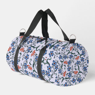 Sac De Sport Motifs floraux bleus vibrants avec vignes vertes