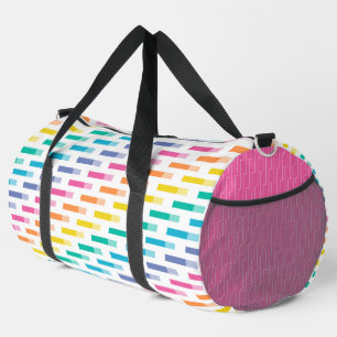 SAC DE SPORT MOTIFS GÉOMÉTRIQUES COULEUR BRILLANTE