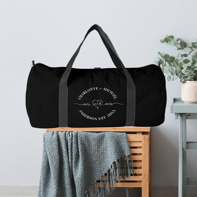 Sac De Sport Mr. mrs black white newlyweds (Créateur téléchargé)