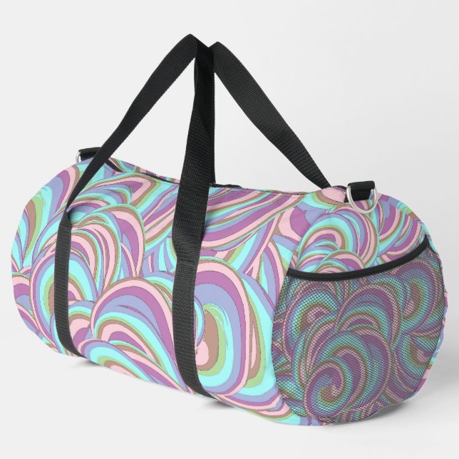 Sac De Sport Multicolor Swirls Pattern Large (Coin droit)