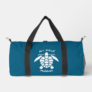 Sac De Sport Nager avec des tortues aux Maldives sur l'atoll d'