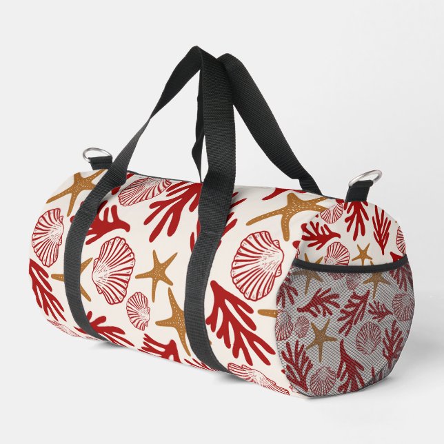Sac De Sport Nautical Shell Print Gym & Travel Bag (Coin droit)