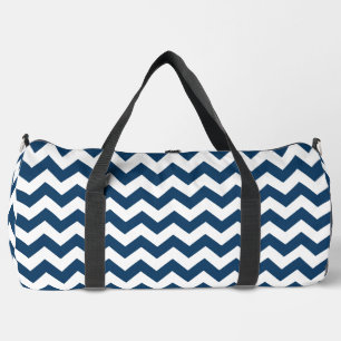 Sac De Sport Navy Zigzag, Navy Chevron, Motif géométrique