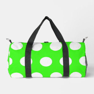 Sac De Sport Neon Green Blanc Grand Pois