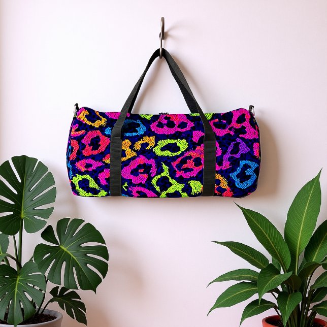 Sac De Sport Neon Pop Art Leopard Print (Créateur téléchargé)