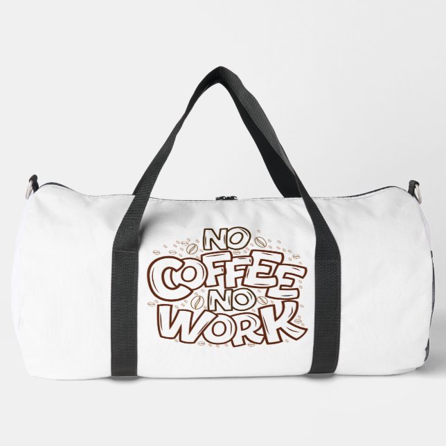 Sac De Sport No Coffee No Work Doodle (Recto)