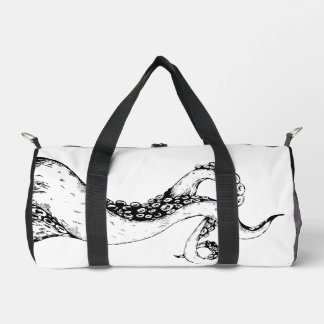 sac de sport noir et blanc avec tentacules de pieu