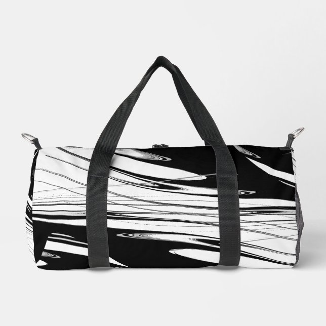 Sac De Sport Noir et Blanc Moderne (Recto)