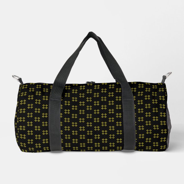 Sac De Sport Noir & Jaune Petit (Recto)
