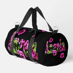 Sac De Sport Nom Angela Floral Rose