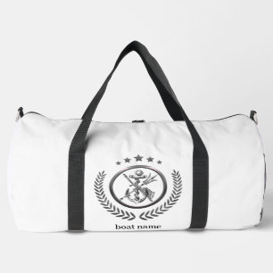 Sac De Sport Nom de bateau de capitaine Boussole Ancre Navy Lau