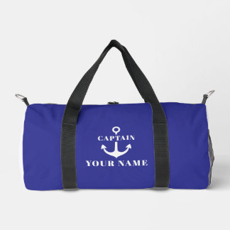 Sac De Sport Nom de capitaine personnalisé Ancre Bleue
