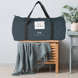 Sac De Sport Nom du logo de l'entreprise gris charbon monogramm