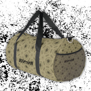 Sac De Sport Nom du monogramme motif noir et beige  